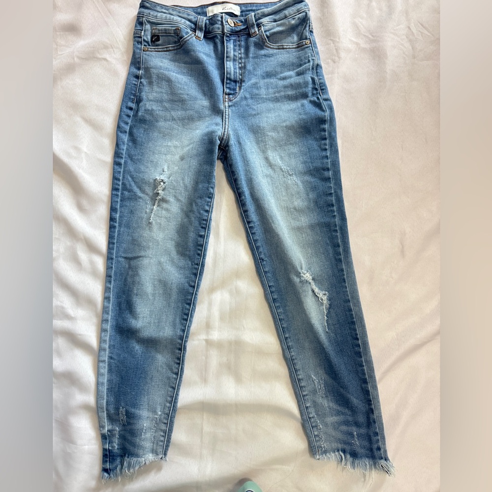 KanCan Baleria Crop Skinny Jeans Medium Blue sauce 5 / 26 EUC - Picture 3 of 6